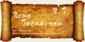 Neva Tatomirov vizit kartica